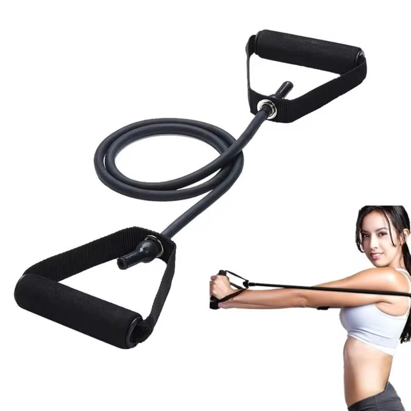 5-Level Resistance Hot Yoga Pull Rope Bands with Handles for Elastic Sports Bodybuilding and Home Gym Muscle Training