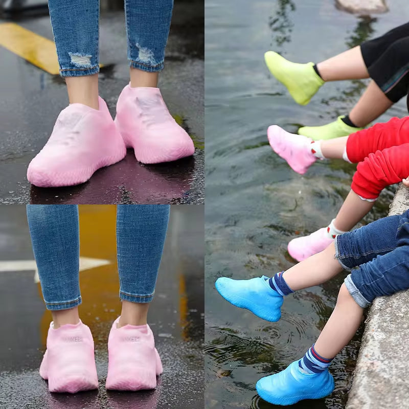 Reusable Waterproof Silicone Shoe Covers for Outdoor Use - 1 Pair