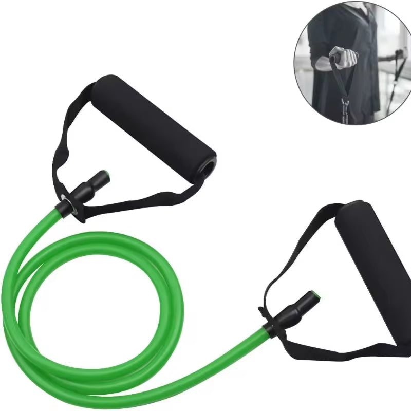 5-Level Resistance Hot Yoga Pull Rope Bands with Handles for Elastic Sports Bodybuilding and Home Gym Muscle Training